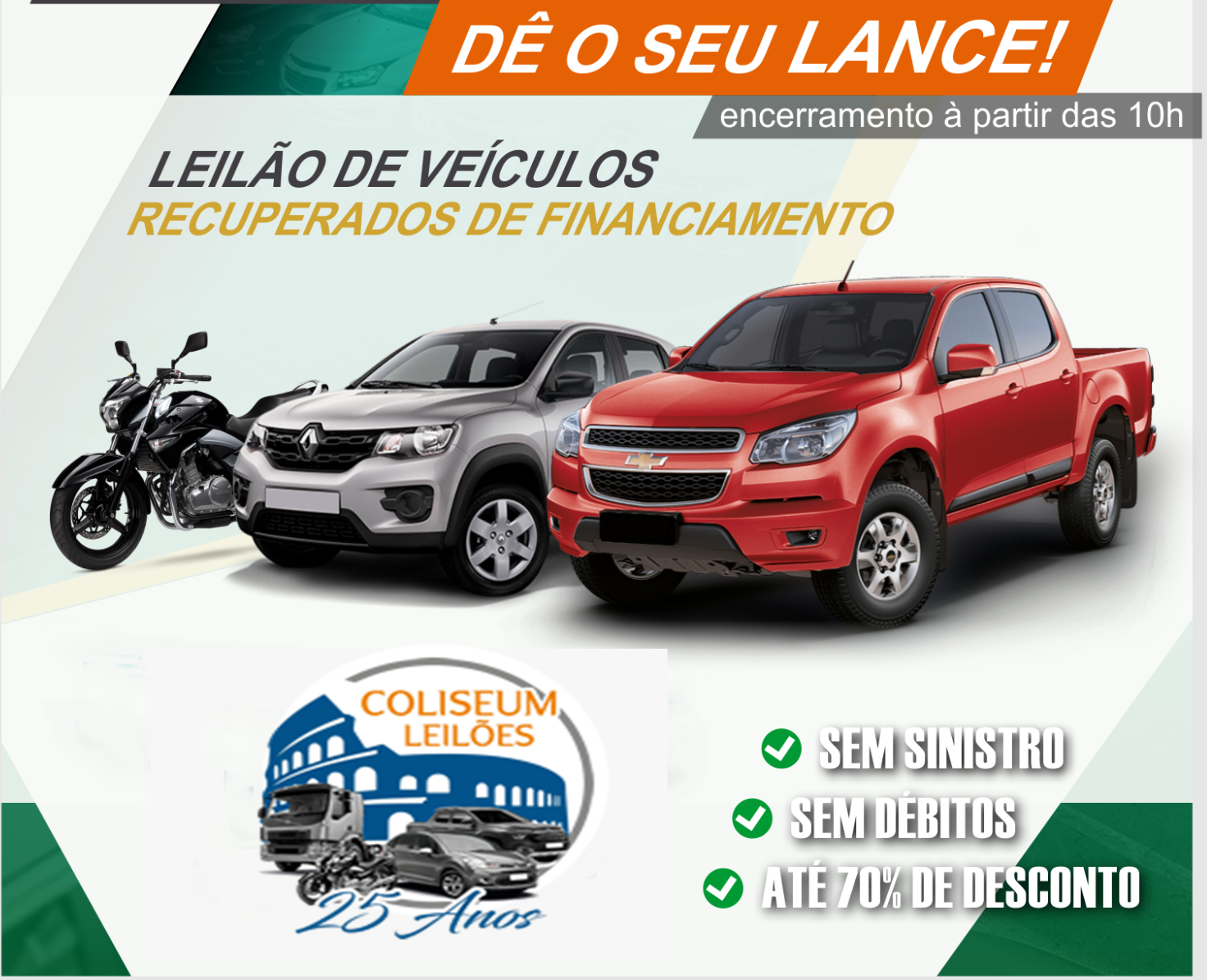 LEILÕES DE MOTOS E VEICULOS  